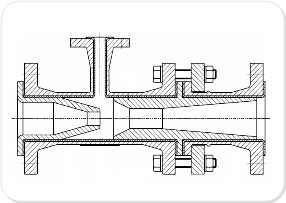 A Bamford & Morris custom PTFE / PFA lined chemical eductor manufactured from either carbon steel or stainless steel for transporting, mixing, pumping and lifting corrosive fluids.